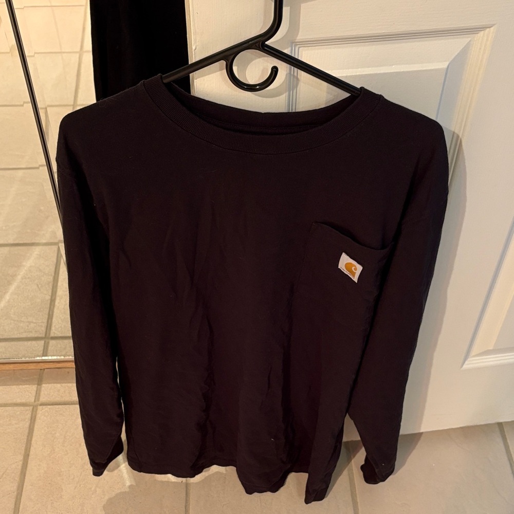 Carhartt Black Long Sleeve Tee with Pocket